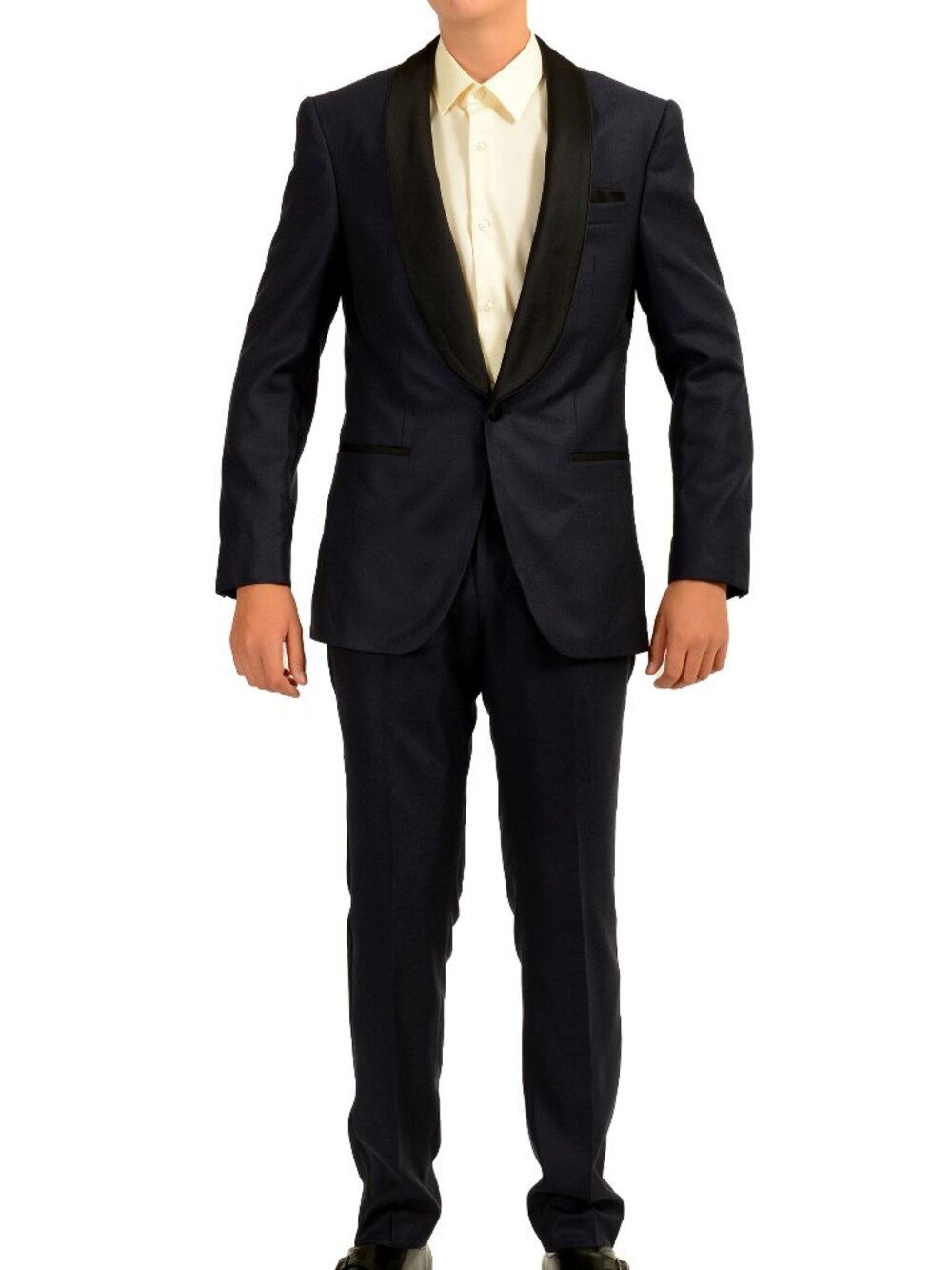 Hugo Boss Men's "Henry1/Glow2" Slim Fit Wool Silk Tuxedo Suit US 34R IT 44R